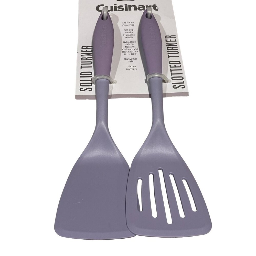 Cuisinart Nylon Solid Turner &‎ Slotted Turner lavender purple NEW WITH TAGS!